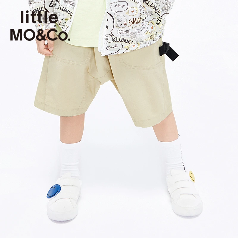 littlemoco童装22夏季男裤子工装掉档短裤五分裤#KBA2SOT024