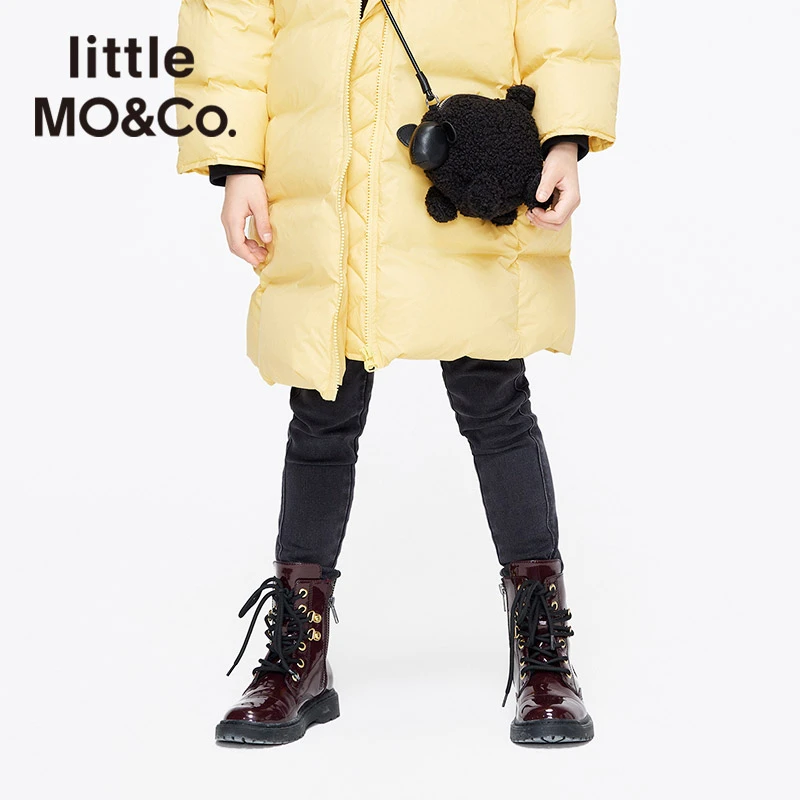 littlemoco童装秋冬季新款女童修身牛仔裤松紧腰长裤#KBA4JEN002