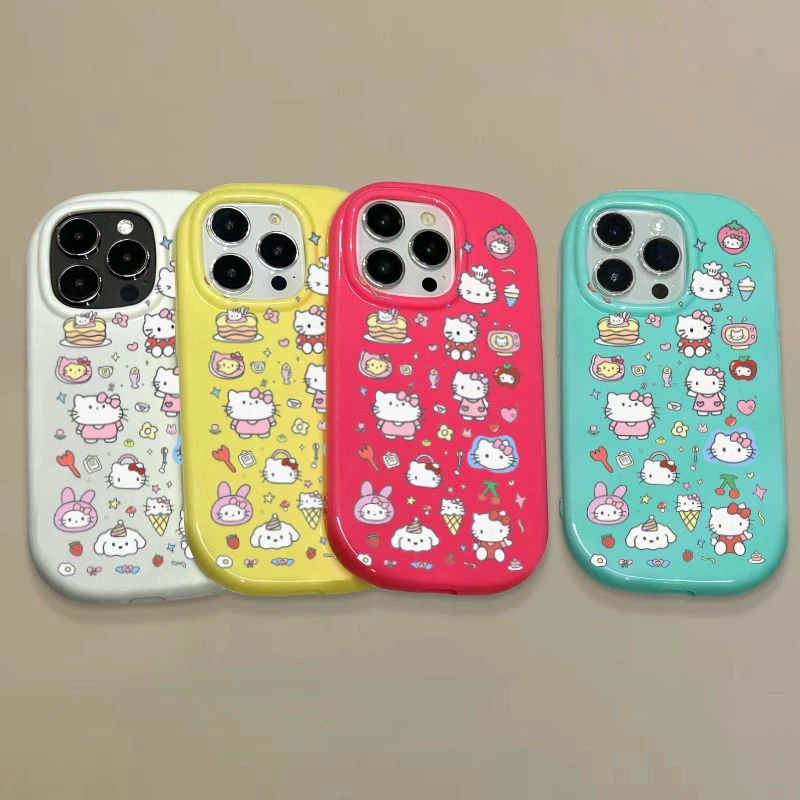 凯蒂猫iPhone15/14promax圆边壳苹果12手机壳13 11kitty猫款软壳