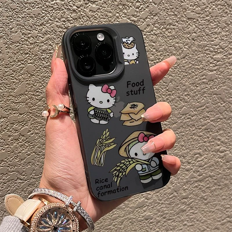 农活凯蒂猫苹果15手机壳iPhone14pro情侣13/12软11/8plus7女xsmax