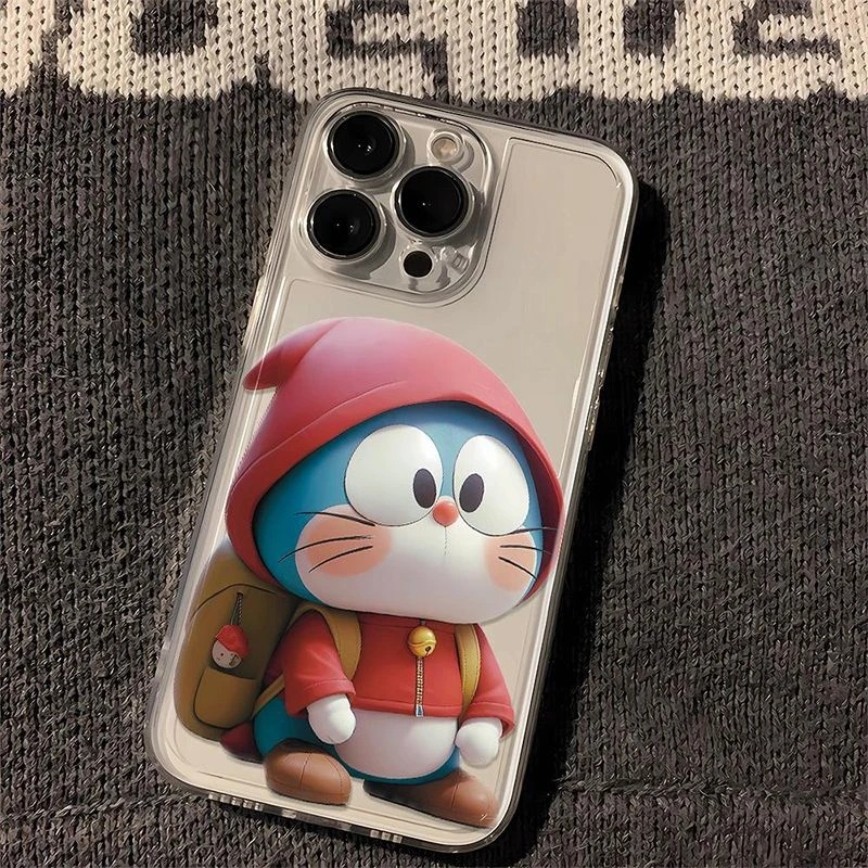 可爱叮当猫iPhone14/15promax手机壳xr全包11软壳8p透明12/13女xs