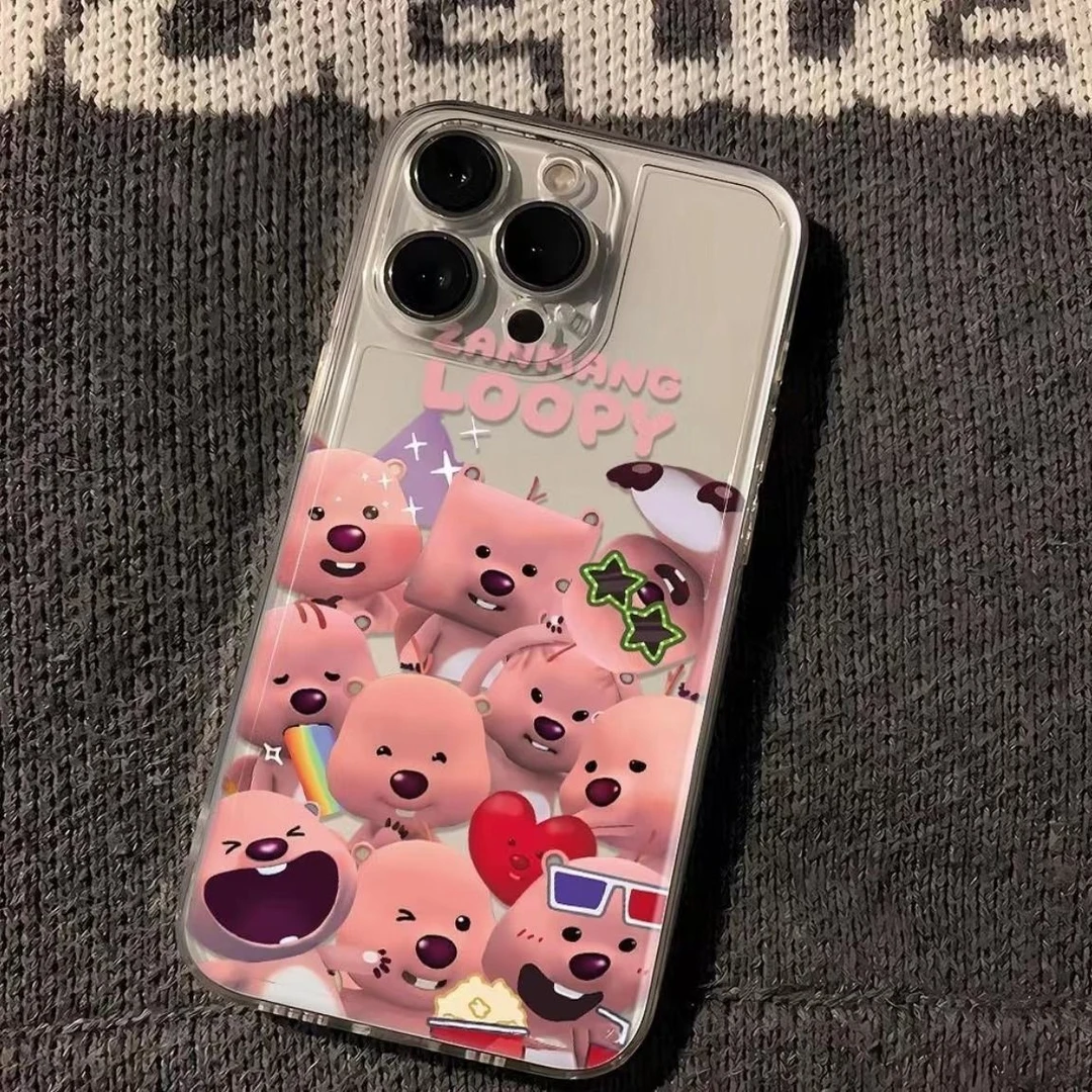 搞怪方头海狸苹果15Pro手机壳iPhone14/13/12卡通11创意x/xs潮壳