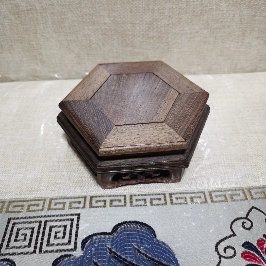 0038号非洲鸡翅木六角台大