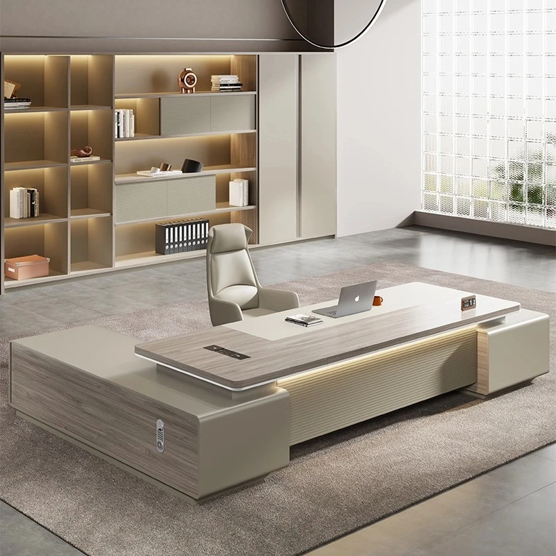 轻奢老板办公桌椅组合简约现代总裁桌领导室家具新中式经理大班台