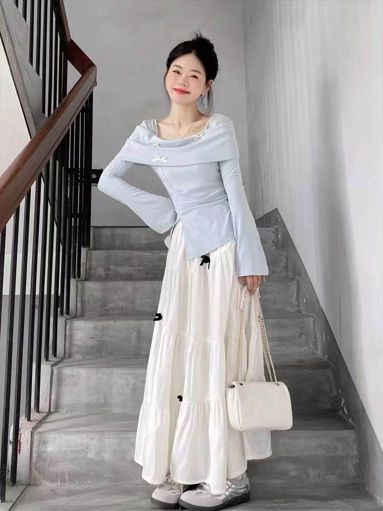 现货-套装上衣时尚时尚法式不规则显瘦气质长袖秋季拼接百搭