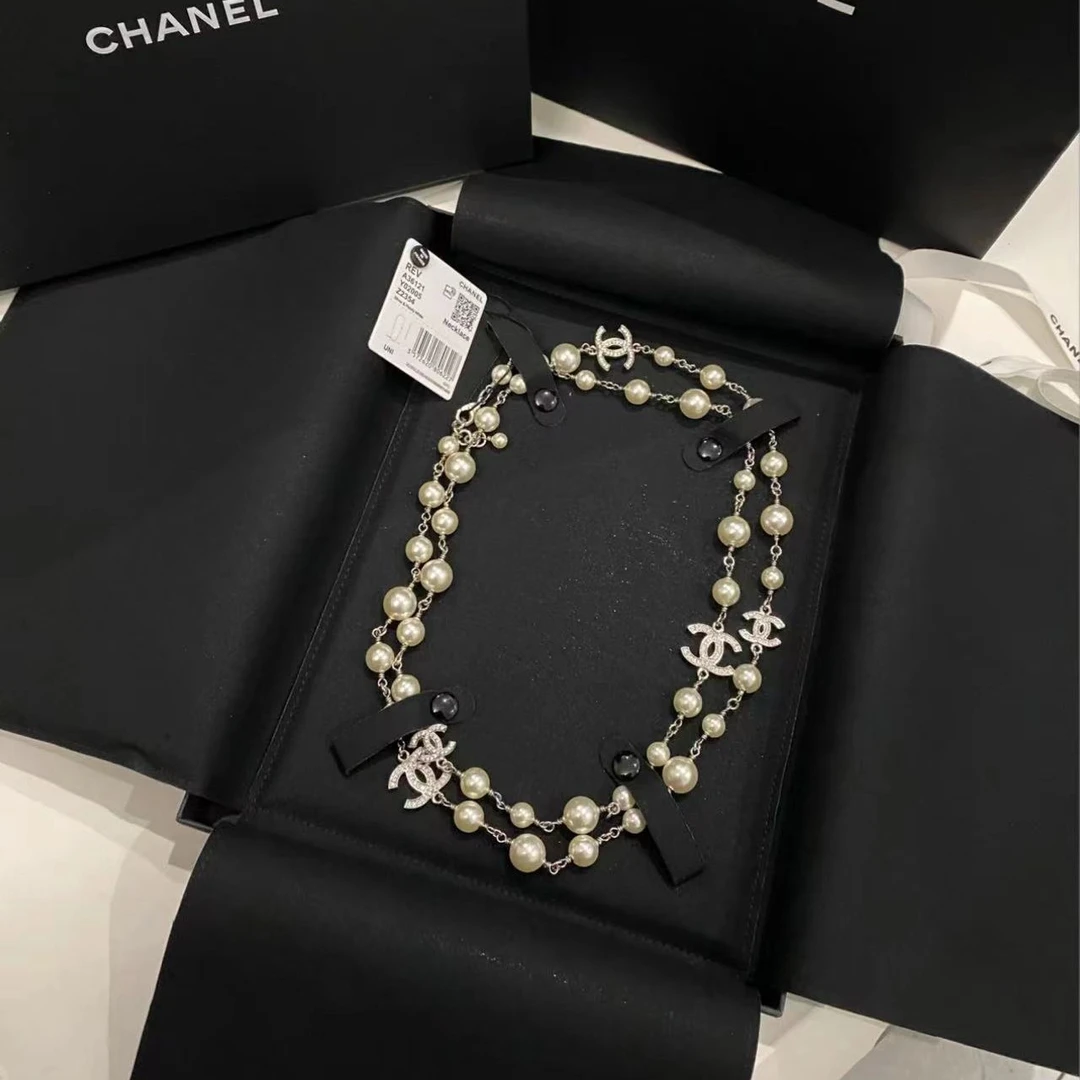 Chanel/香奈儿【四亿专属】珍珠 logo 项链【5302】