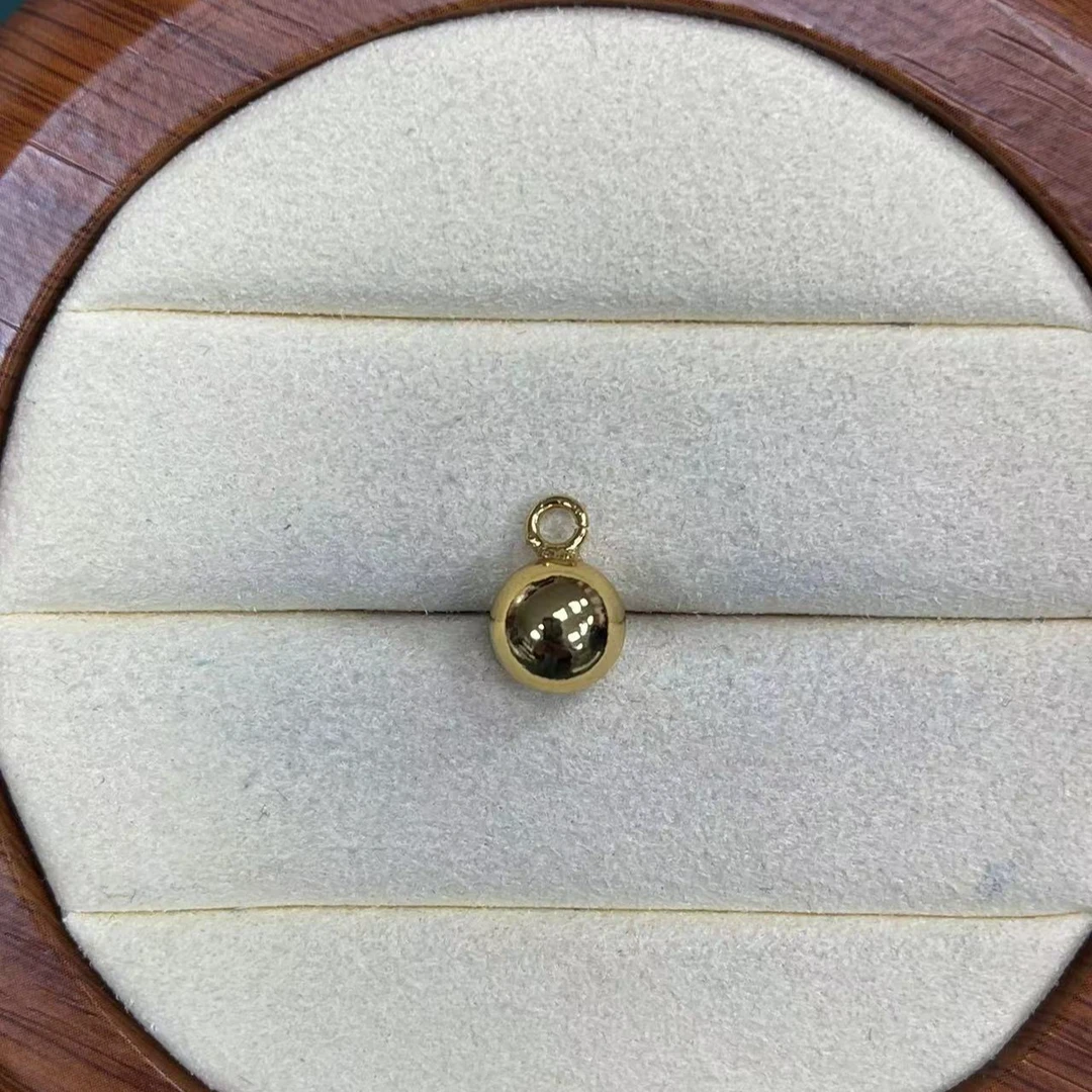 黄色光面单珠吊坠a1307