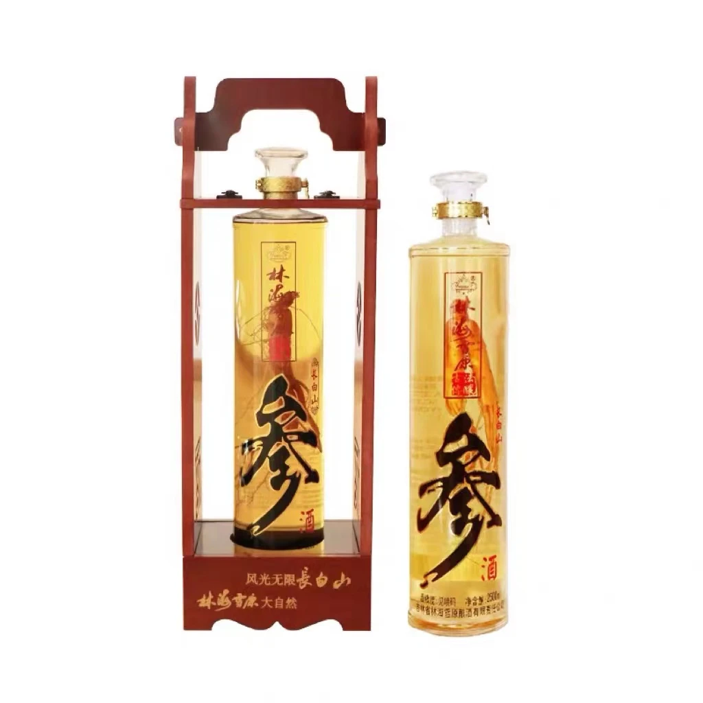 林海雪原木架人参酒5000ml*1瓶玻璃瓶52度浓香型
