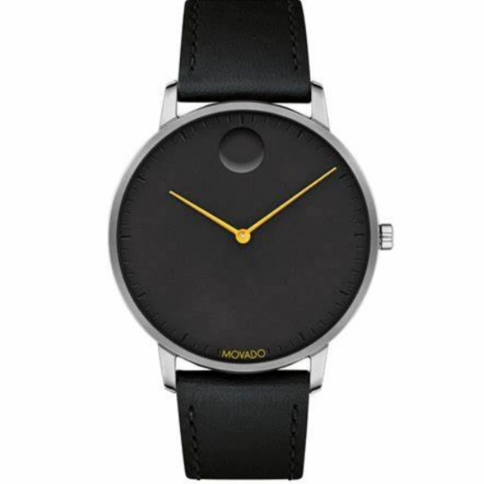 MOVADO/摩凡陀FACE 石英表 黑皮 黑盘 41mm 中性 3640033