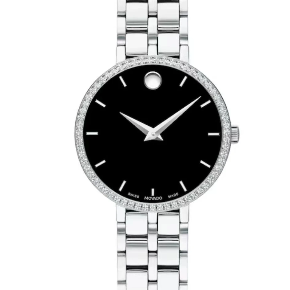 MOVADO/摩凡陀女士腕表 石英表kora系列 镶钻28mm 0607385