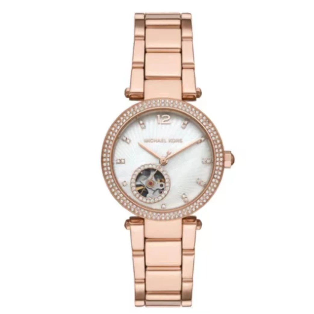 MICHAEL KORS/迈克高仕IVY女士机械表 玫瑰金钢带 33mm MK9047