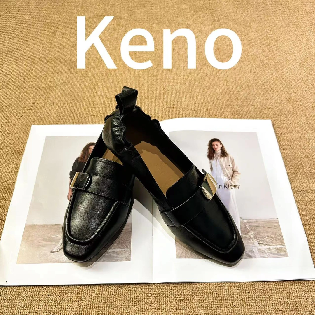 方头乐福鞋超软舒适软底女鞋小皮鞋