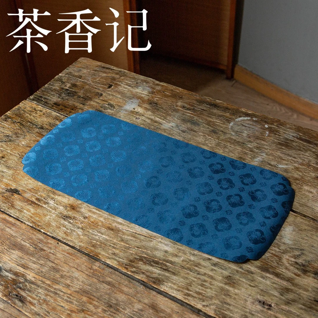 茶香记 古窗石榴纹锦面小茶席 小巧明艳 古典雅致 双面防水 配件