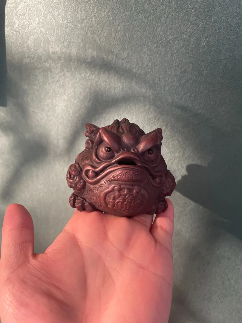 紫砂大金蟾摆件全手工