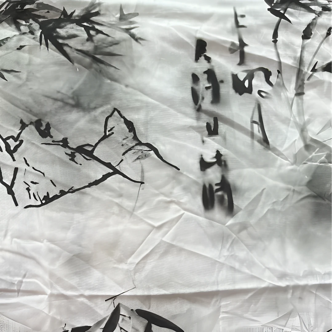 水墨诗词-高品质精品棉绸---不支持七天无理由退换货