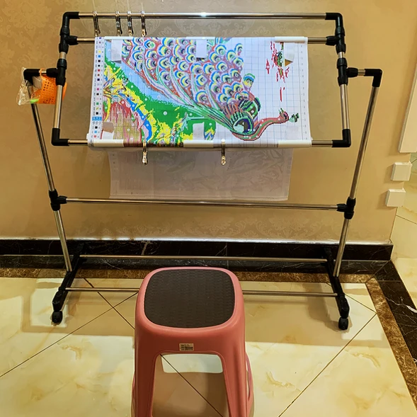 绣花架子大号支架十字绣绣框绣架不锈钢可调立式家用手工刺绣工具