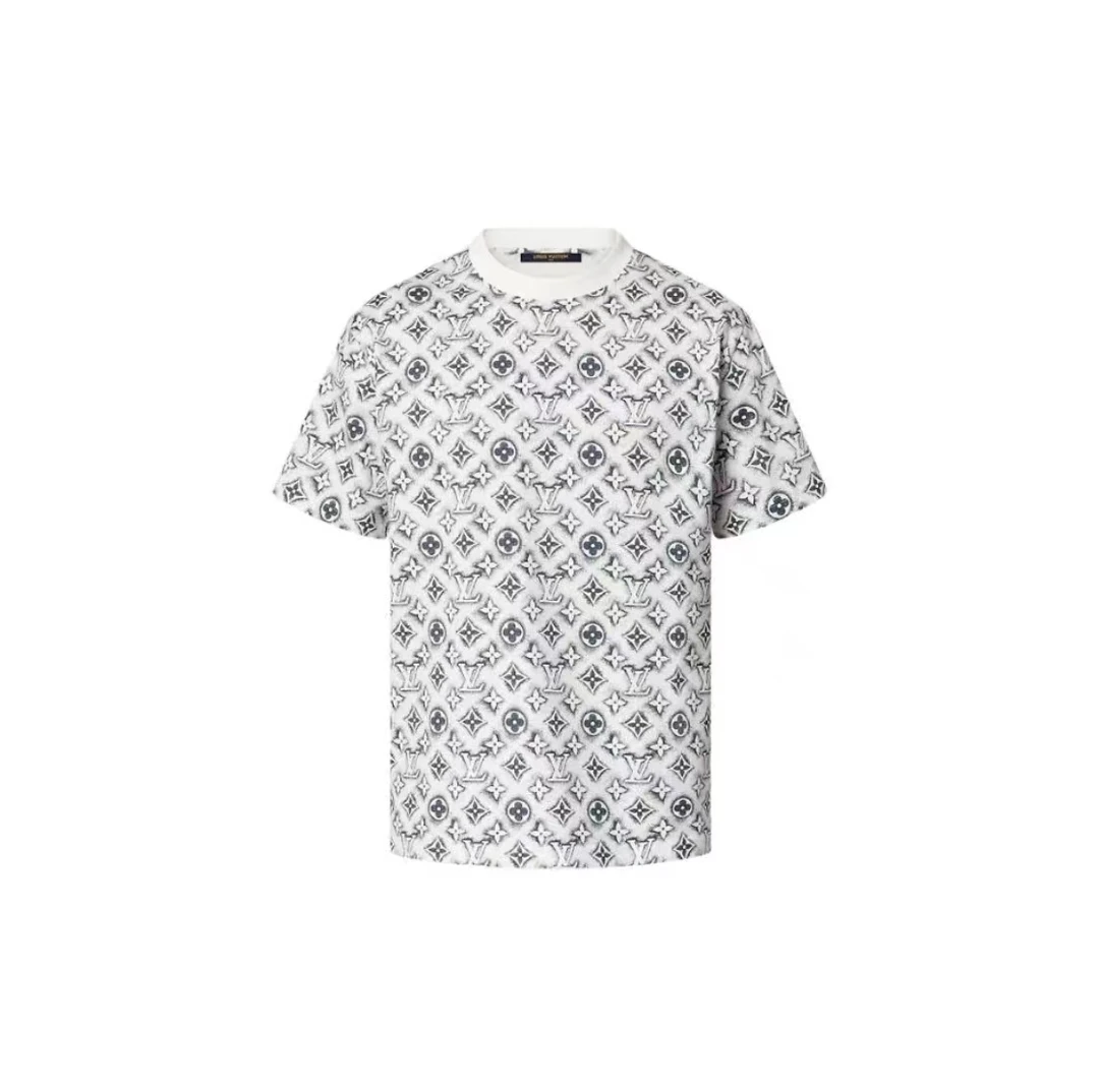 全新未使用 LouisVuitton/路易威登 老花印花 男士短袖T恤 HPY15W
