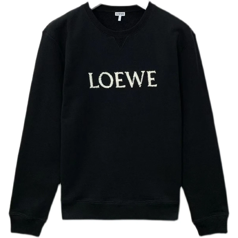 全新未使用 LOEWE/罗意威 胸前白色字母男士休闲卫衣H526Y24J26