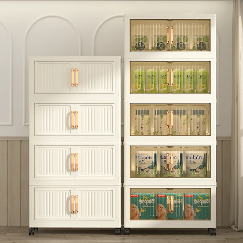 XM【50面宽】免安装防尘书柜零食储物柜客厅卧室收纳柜子杂物置物柜