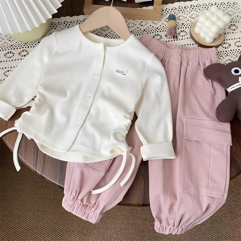 女童小童2024秋季外套打底衫修身秋装女宝休闲开衫长袖韩版韩版