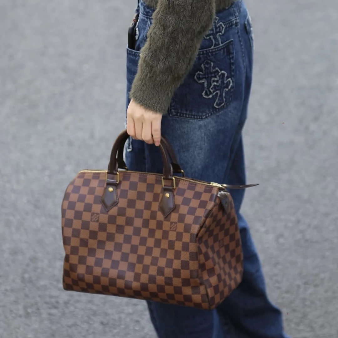 95新 LouisVuitton/路易威登 LV棋盘格30手提jm-8807