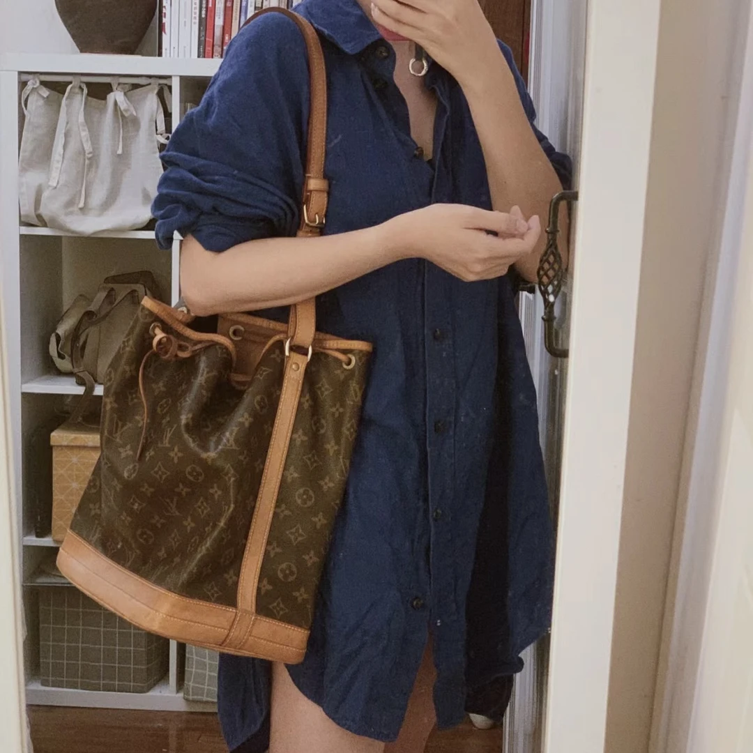 95新 LouisVuitton/路易威登 LV抽绳水桶大号单肩包xj-583