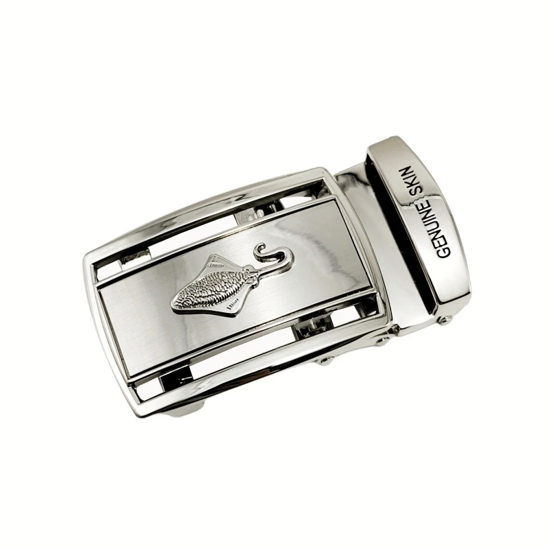 正品男士无牙扣皮带扣头珍珠鱼无孔无牙腰带头锌合金裤带头高档