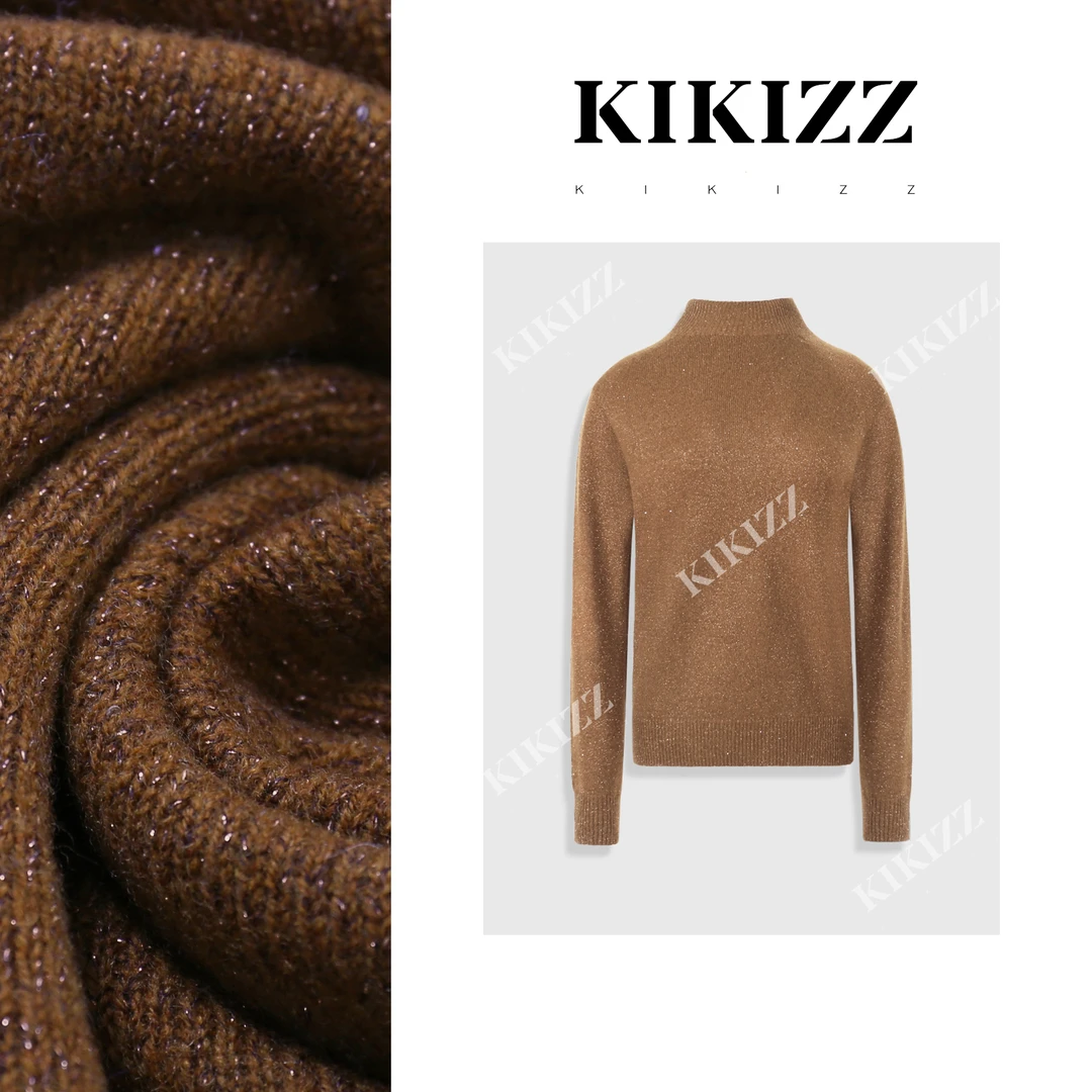 KIKIZZ 【静奢】百搭长袖圆领打底针织衫PYMC-6805