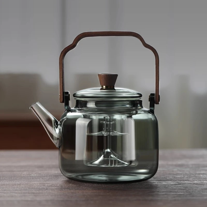围炉煮茶壶透黑提梁壶家用电陶炉煮茶器炭火炉烧水蒸煮一体泡茶壶