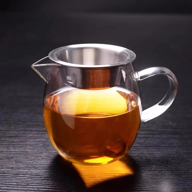 公道杯茶漏耐热高温玻璃公杯加厚一体套装带茶漏过滤分茶器茶具