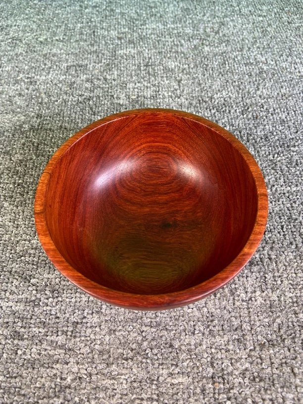 红木碗缅甸花梨大果紫檀红木碗木质吃饭碗 直径12.5公分，高6公分