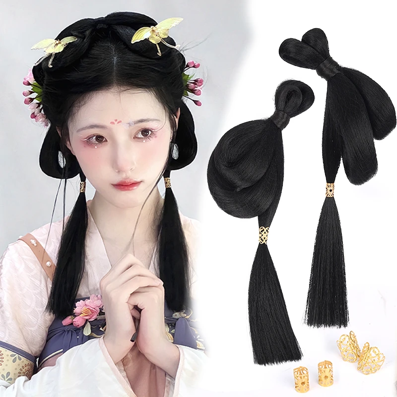汉服假发一体式古风假发包盘发古装发髻垫发包唐朝发髻假发女