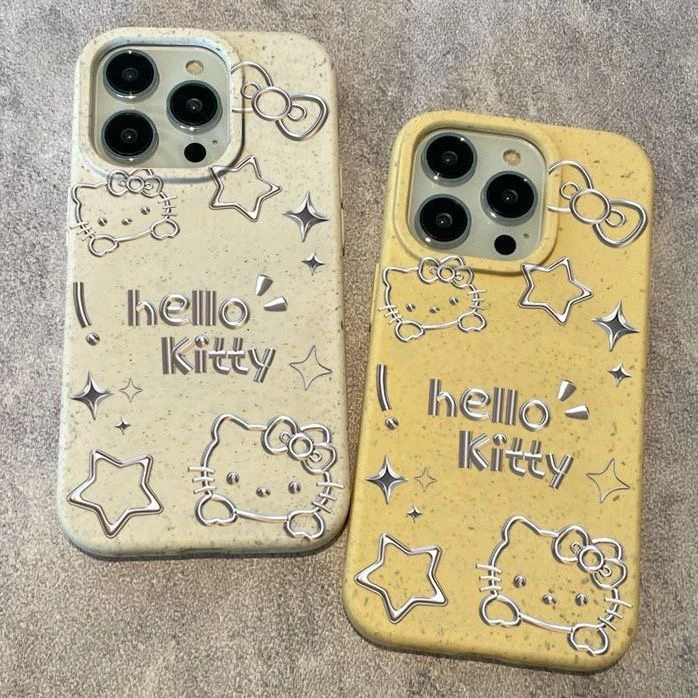 KT猫苹果13手机壳14promax液态硅胶iPhone11透明12高颜值15防摔