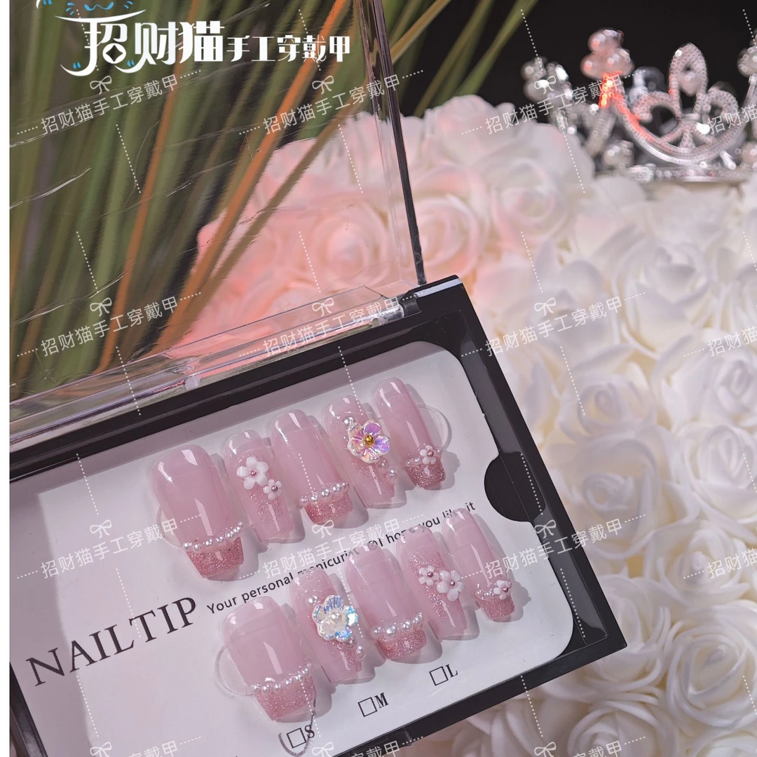 《洛神花语》设计师高定款新品系列纯手工穿戴甲定制美甲成品穿戴甲