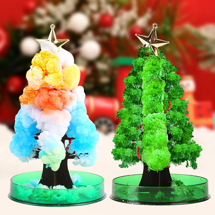 魔法结晶树纸树开花创意手工玩具圣诞儿童节礼物树浇水生长