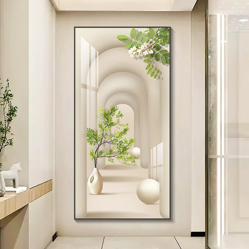 艺环宇入户玄关艺术装饰画现代简约空间延伸走廊【佳人xg】