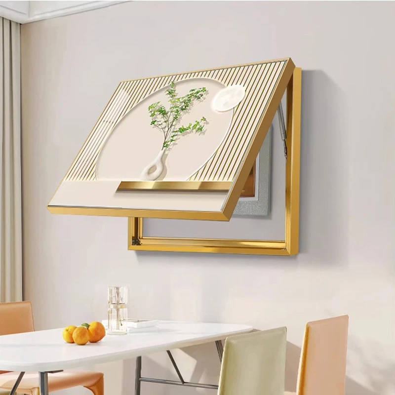 艺环宇【严选d】免打孔电表箱2024新款奶油风装饰画绿植液压配电箱