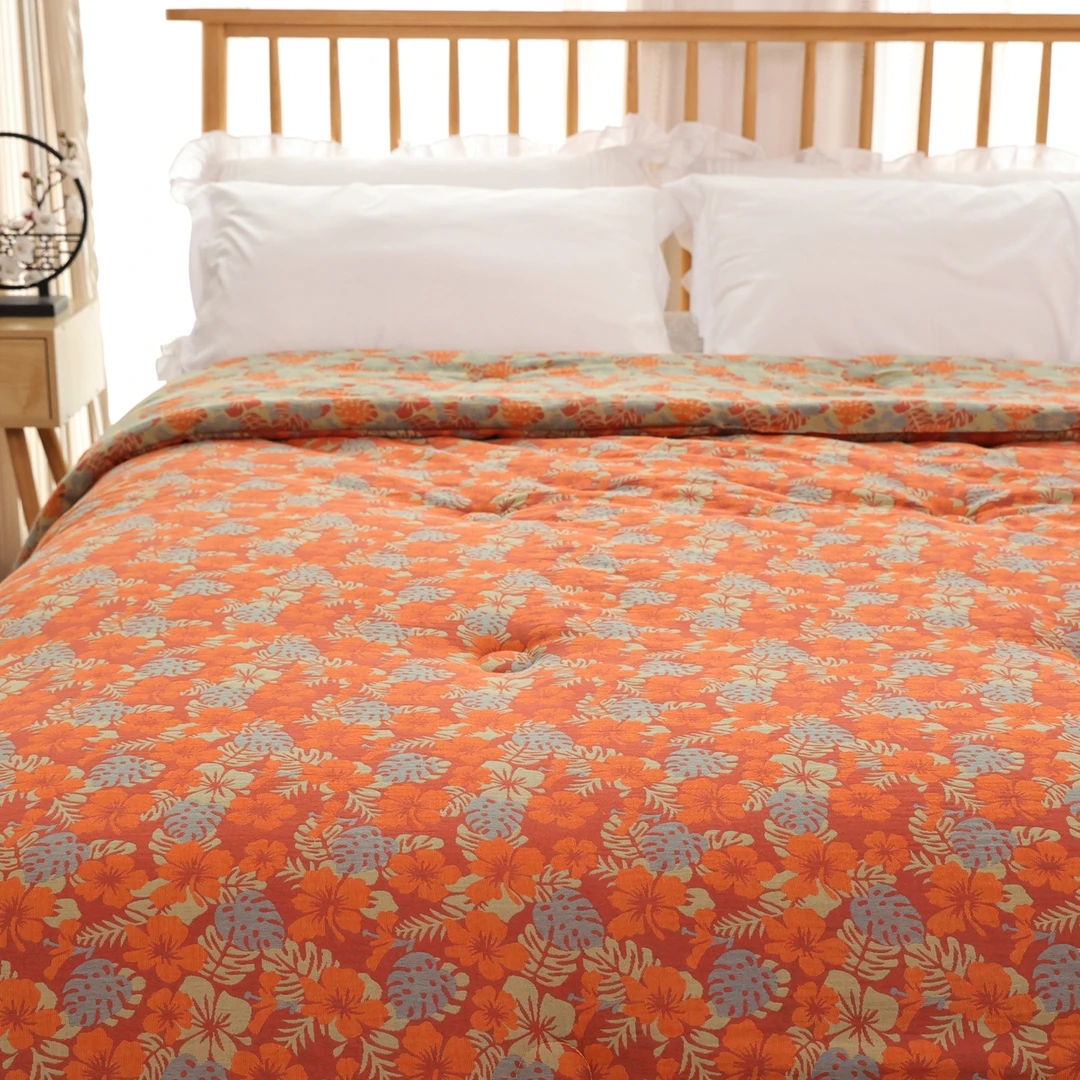 【芬芳百韵】2.0*2.3M高端纯棉双层纱舒适柔软亲肤保暖可机洗秋冬被