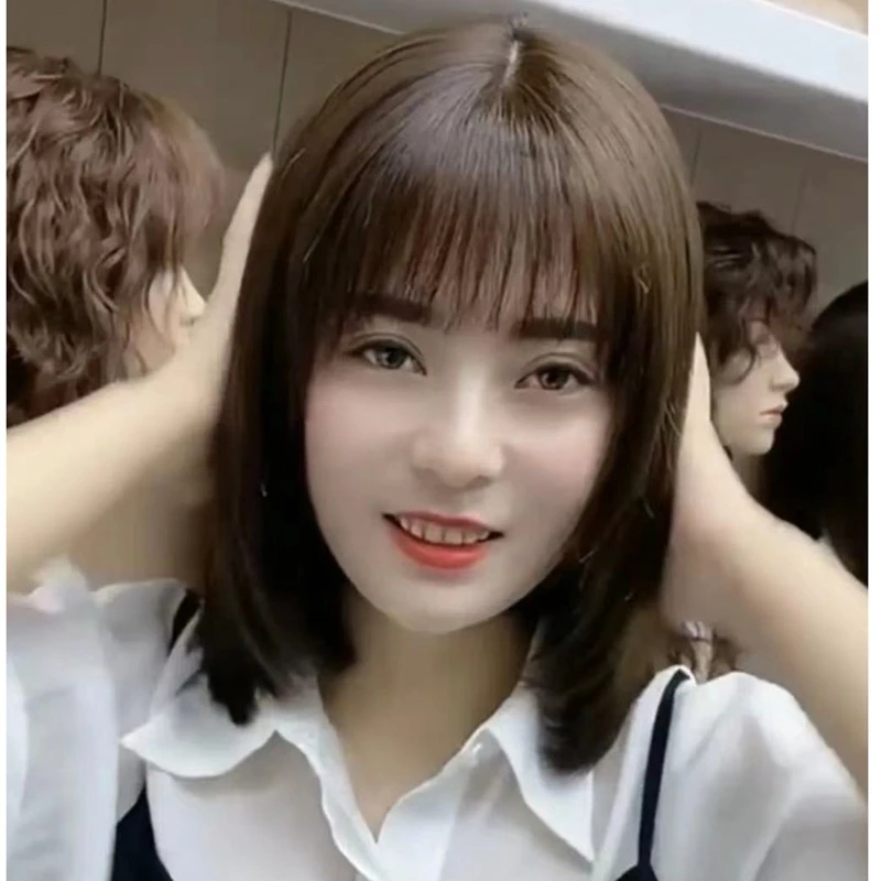 【精致女神】齐刘海仿真发假发逼真分缝自然轻薄款遮盖白发款发片