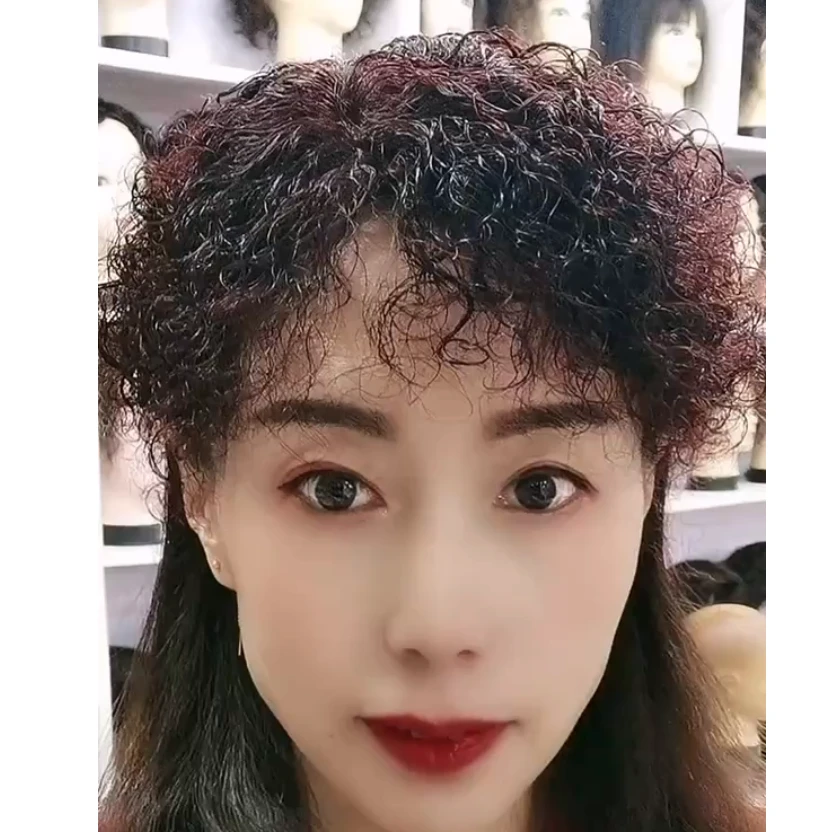 【精致女神】短发款卷发头顶发片妈妈发型发片仿真发假发一片式