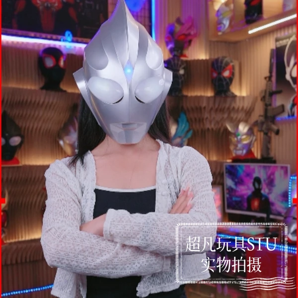 【爆款迪迦】触摸奥特迪迦超人面具触摸带灯光COS扮演大人儿童礼物