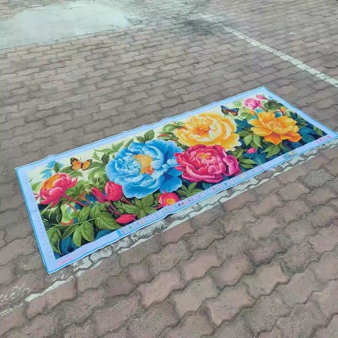 人工绣好的十字绣成品2024新款花开富贵香韵牡丹新中式客厅挂画