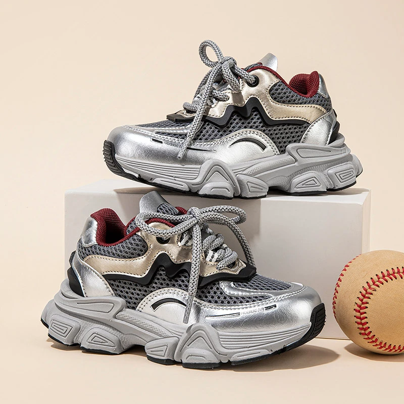 哈比熊童鞋2024潮款鞋男童6-12岁运动鞋中大童柔软舒适百搭鞋子