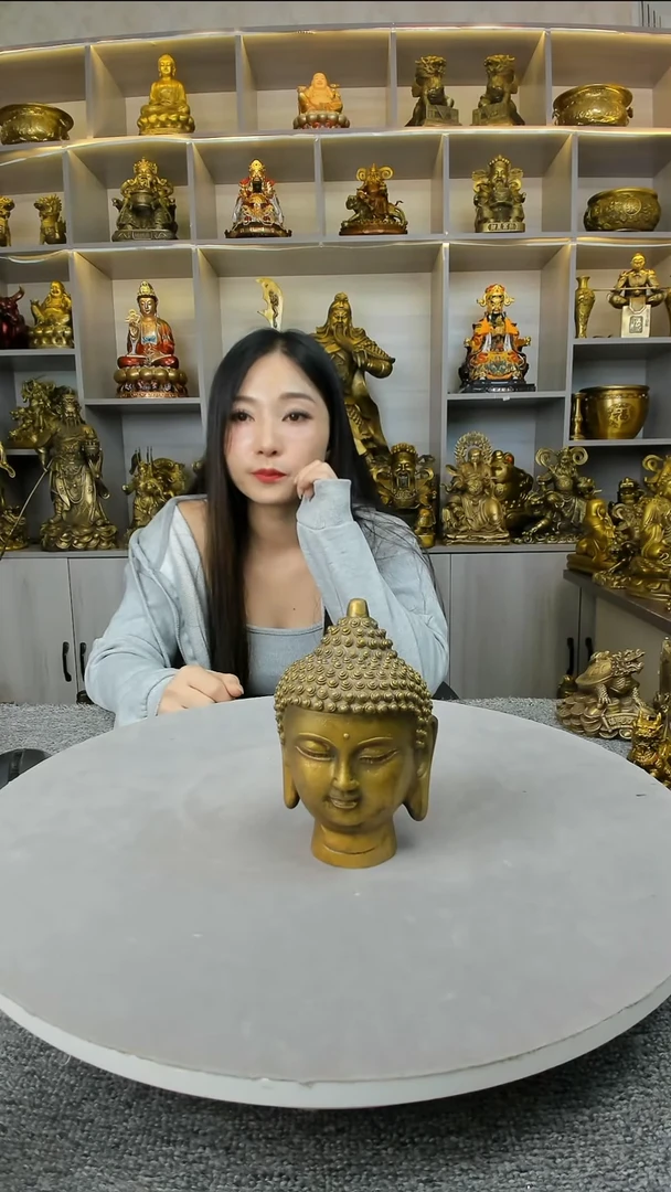 【闪购商品】琉璃手工艺品佛头