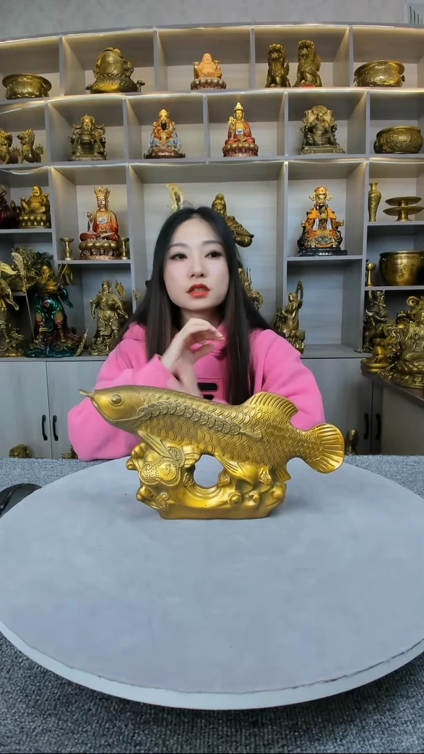 【闪购商品】琉璃手工艺品金龙鱼