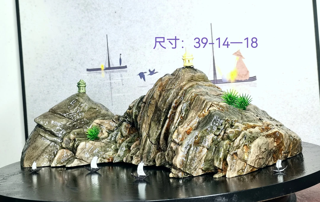 九龙璧华安玉切底山形景观奇石原石