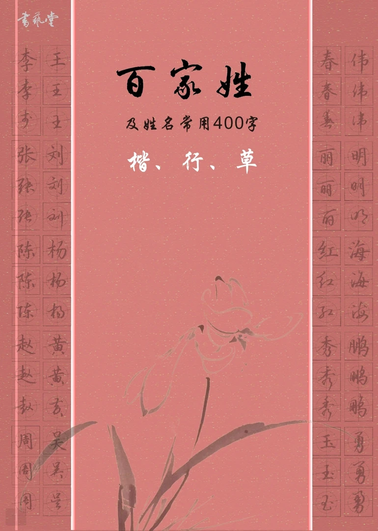 百家姓和姓名常用400字楷行草硬笔字帖400节网课详细讲解书艺堂