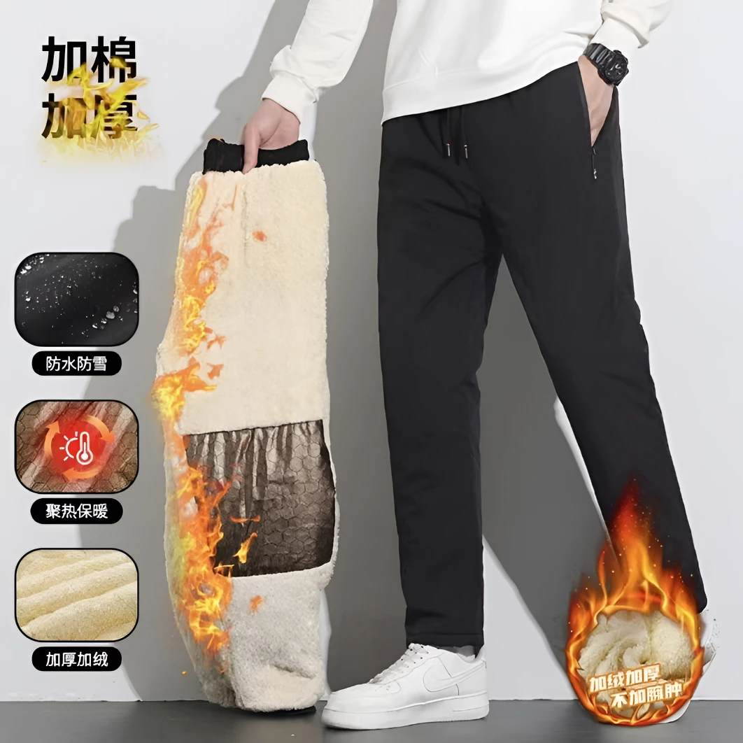 【三层加绒加厚/石墨烯】冬季新款防风防水外穿棉裤男女同款防寒裤