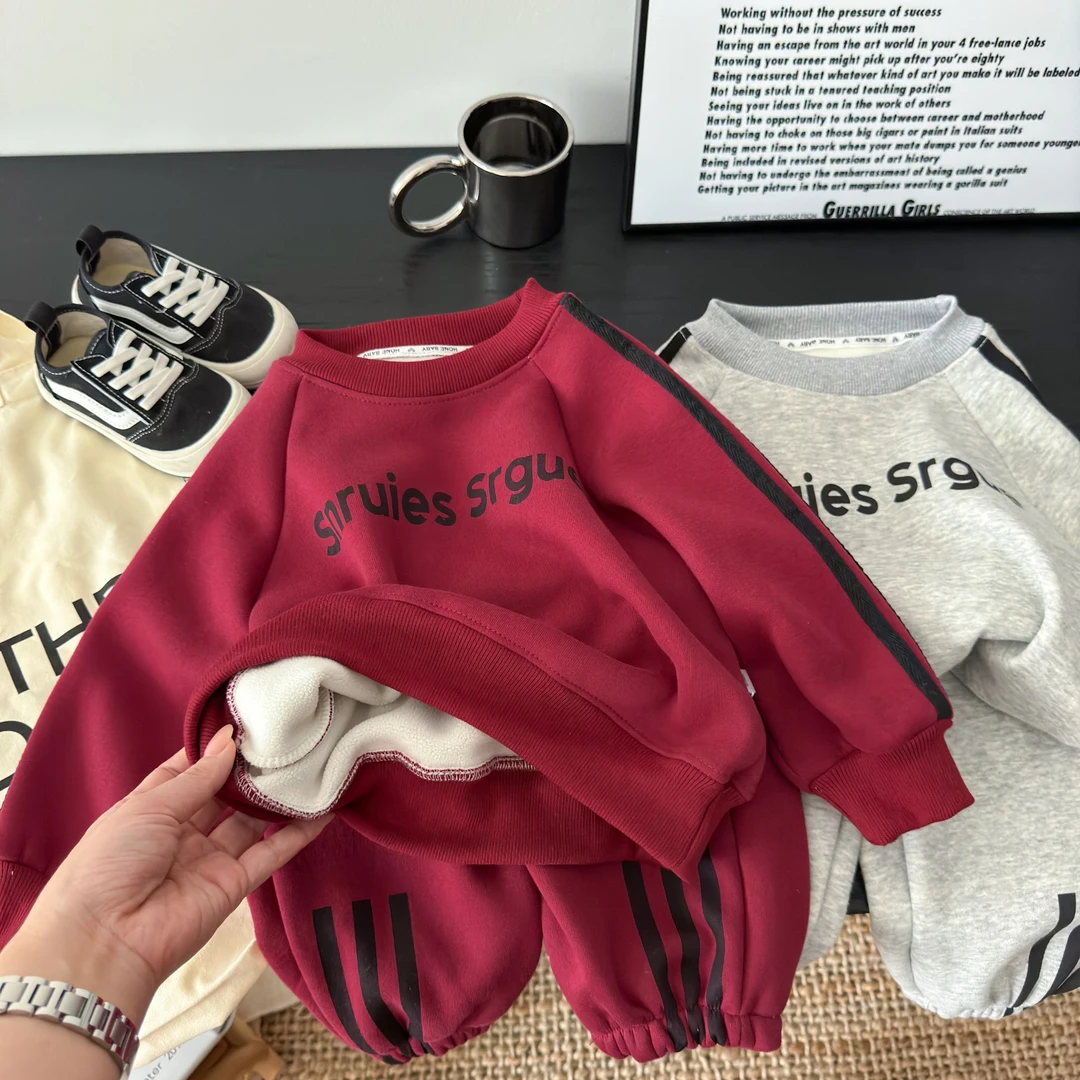 【高货清仓】儿童卫衣套装男女童秋冬新款运动休闲卫衣卫裤韩系