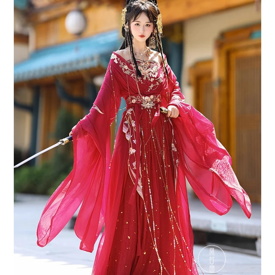 凤台曲原创汉服十二花神系（帝姬）魏晋南北朝晋制刺绣汉服拖尾